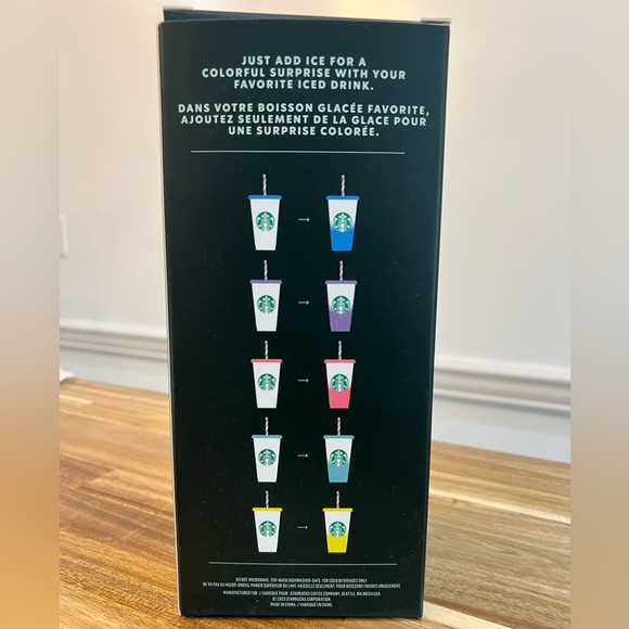 Starbucks 2023 NWT Cold Mystery Coloring Reusable Cold Cups Set of 5 - 24oz - Picture 2 of 4